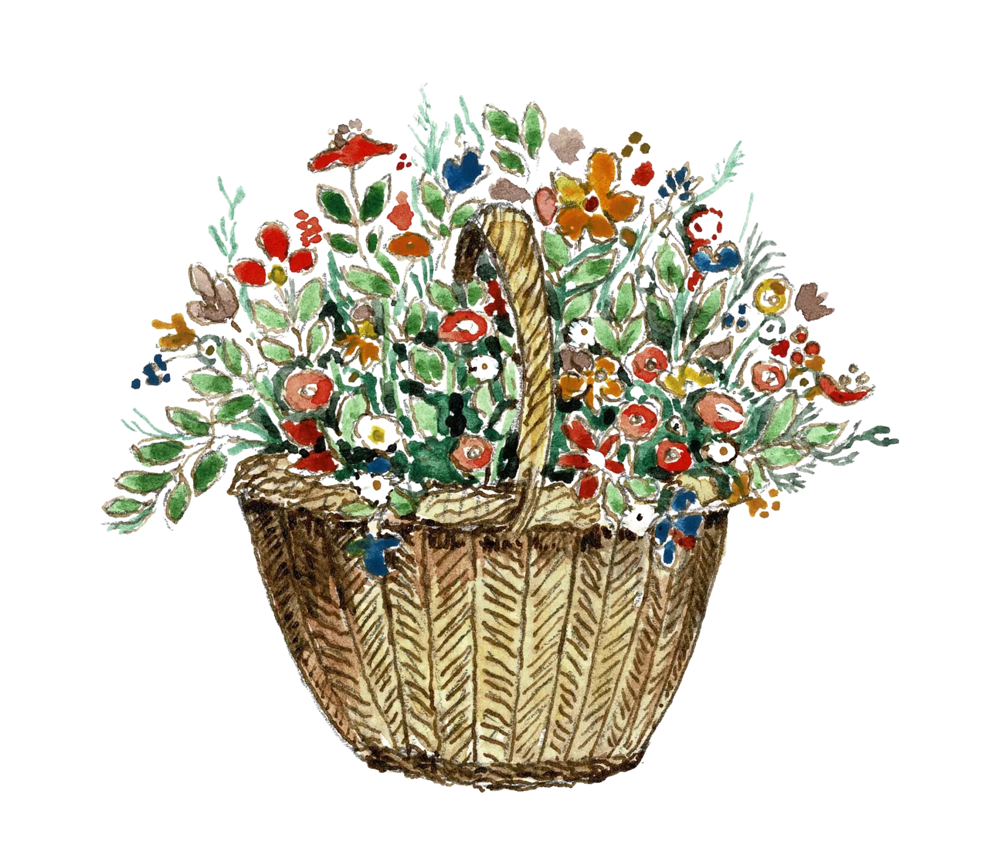 Panier fleuri Claureau